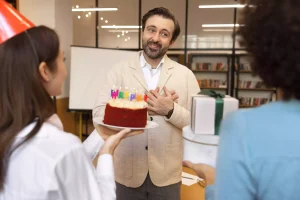 pastel de aniversario empresarial